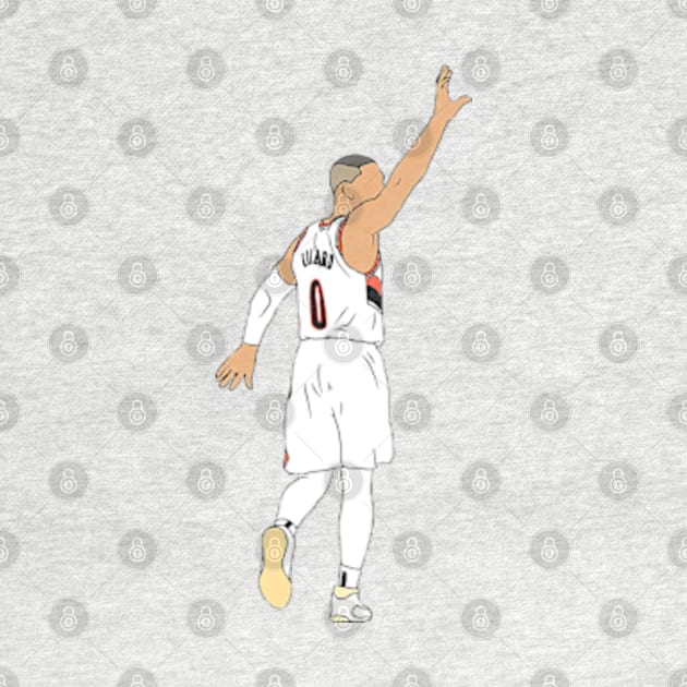 Damian Lillard Waves Goodbye by etheleastman